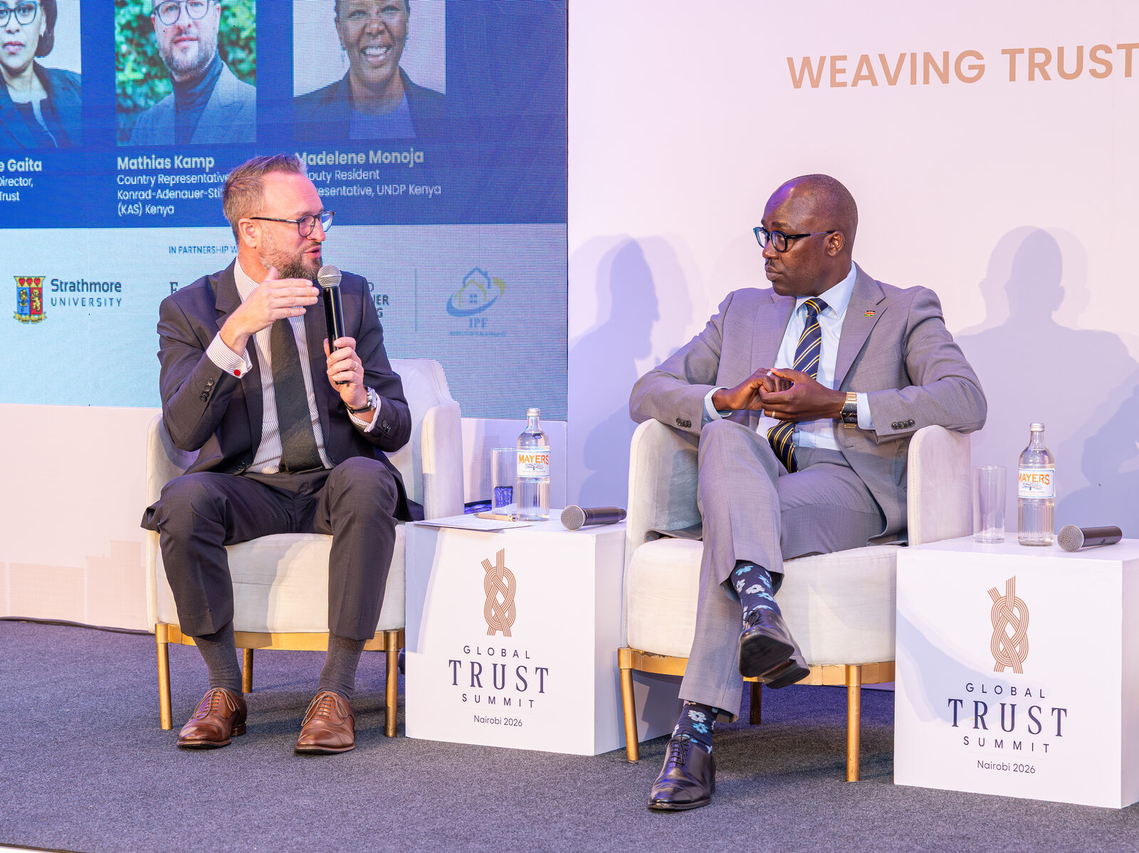 A panellist addresses the Global Trust Summit launch