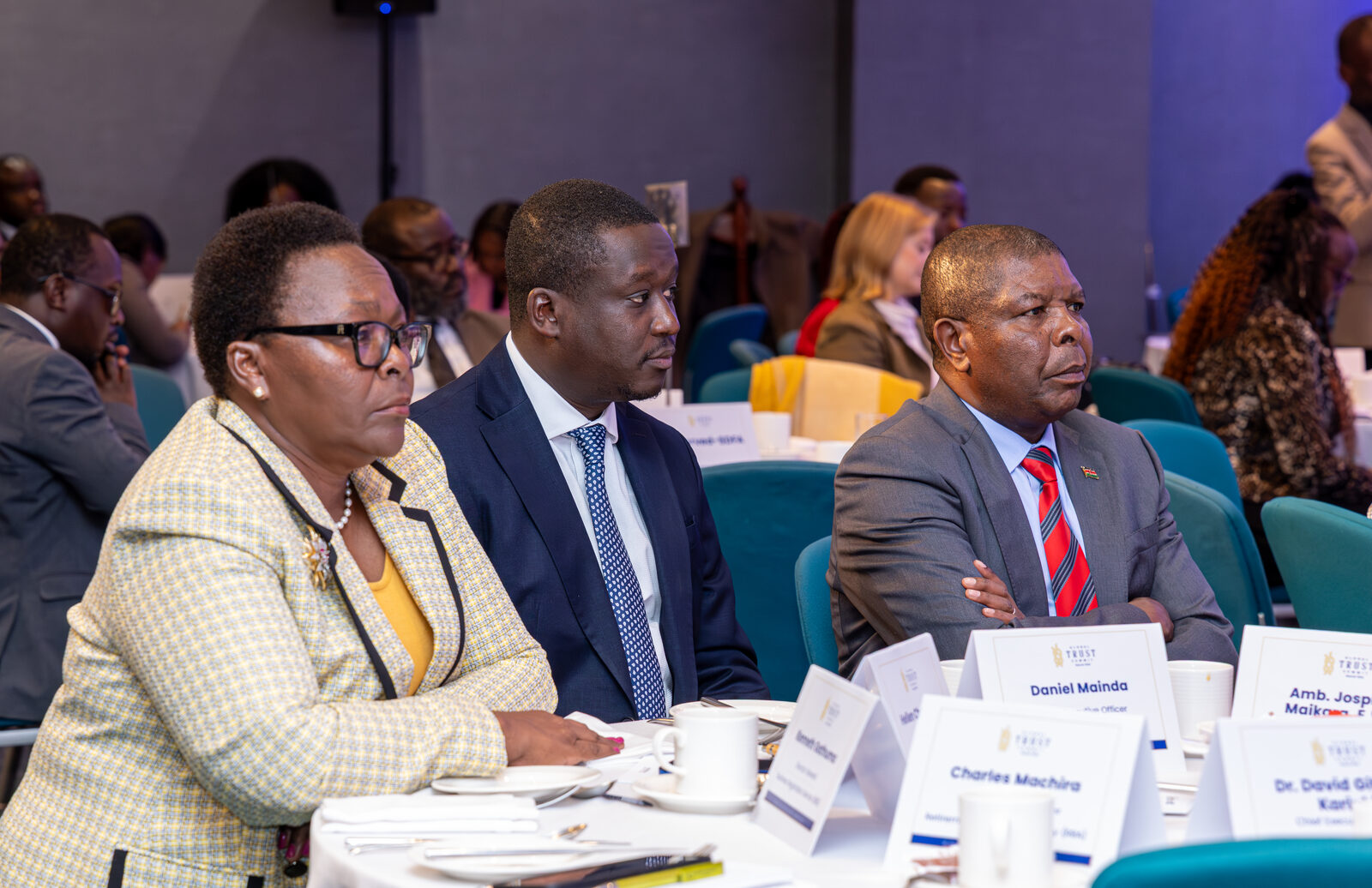 Distinguished guests seated at the Global Trust Summit launch