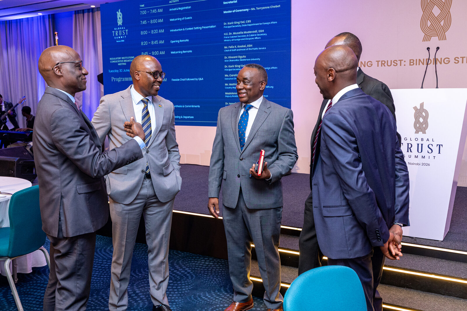 Delegates networking at the Global Trust Summit launch